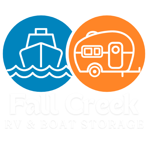 RV and boat storage by Granbury Lake in Acton, Texas.